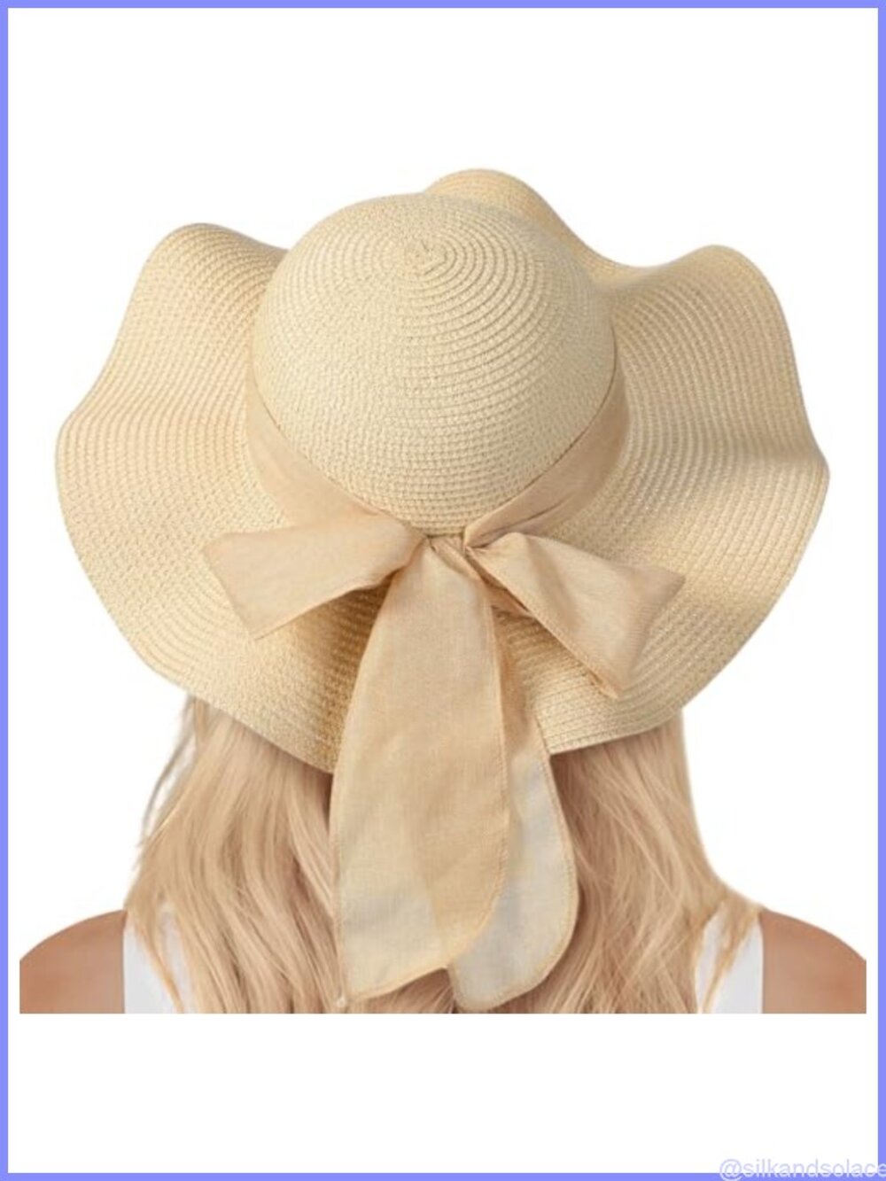 Wide Brim Straw Sun Hat UPF 50+ Protection Foldable Beach Hat